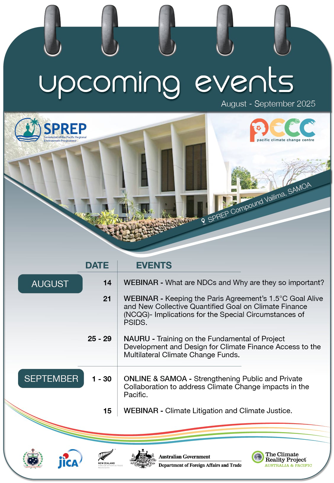 PCCC Upcoming Events: August - September 2025