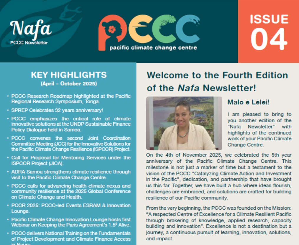 Nafa PCCC newsletter : Issue 4 (2025)