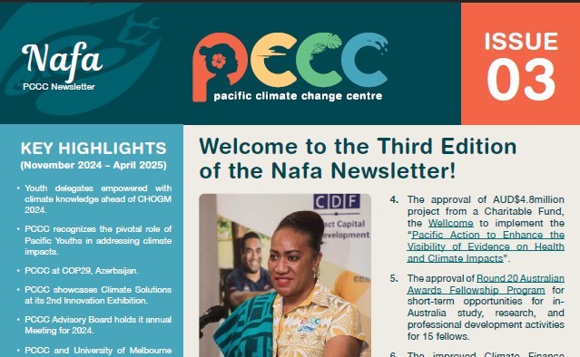 SPREP's NAFA PCCC Newsletter Issue 03, 2025